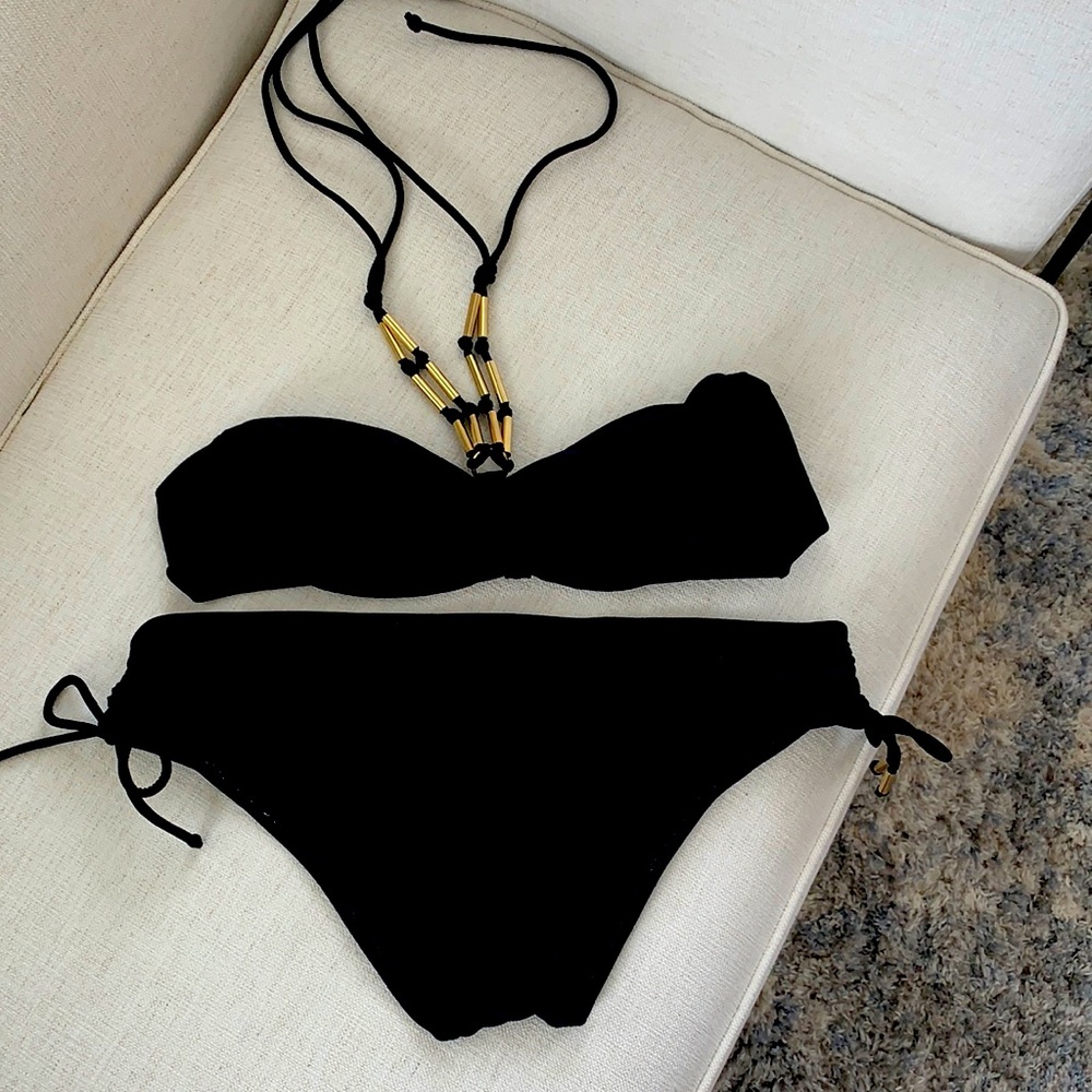 2 piece black bikini